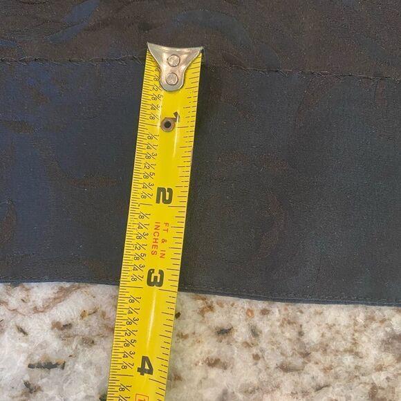 Vince dress s black 100% silk echted roses balloon 3/4 sleeves - Picture 8 of 8